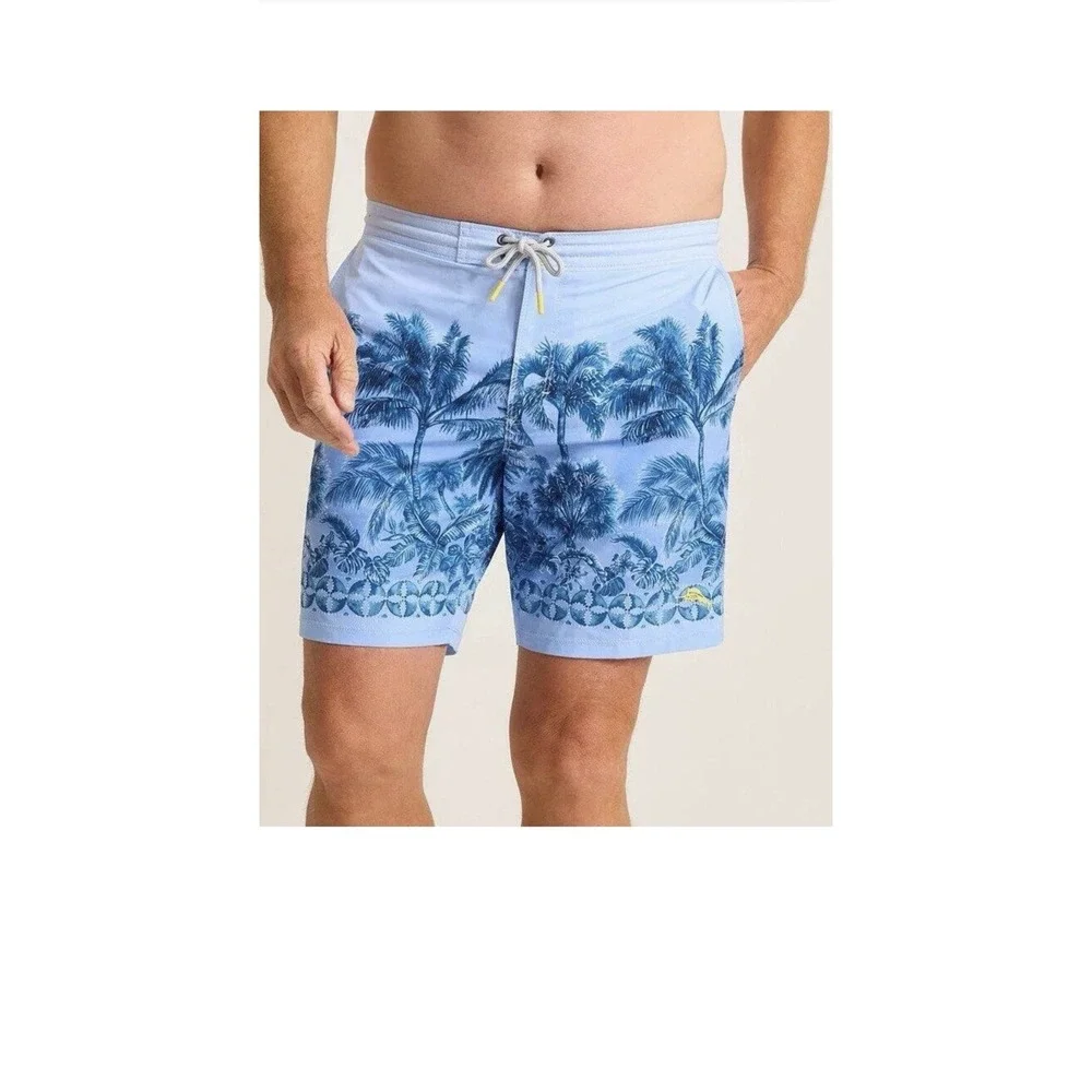TOMMY BAHAMA Men's XXL 'Artist Series' Hibiscus Hues Baja Boardshorts NWT $100